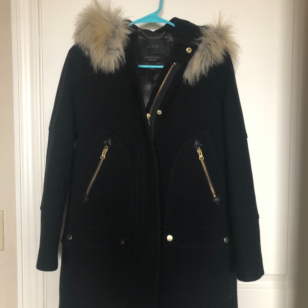 J. Crew Chateau Parka in Stadium-Cloth EUC 4P